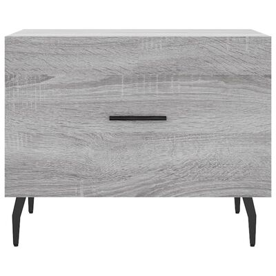 vidaXL Mesa de centro madera contrachapada gris Sonoma 50x50x40 cm