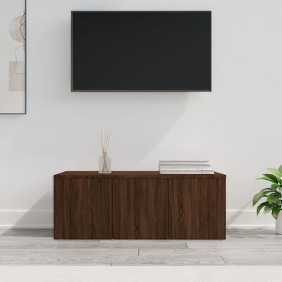 vidaXL Mueble TV madera contrachapada color marrón roble 80x34x30 cm