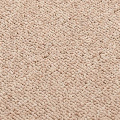 vidaXL Alfombrillas de escalera 15 uds beige rectangular 60x25 cm