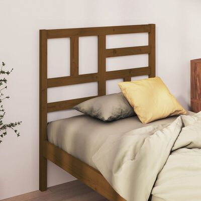 vidaXL Cabecero de cama madera maciza de pino marrón miel 96x4x104 cm