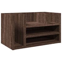vidaXL Organizador escritorio madera ingeniería marrón 44,5x24x25 cm