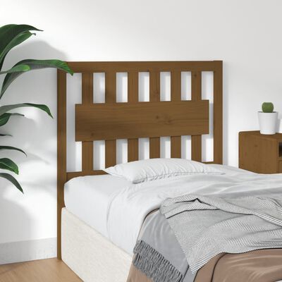 vidaXL Cabecero de cama madera maciza pino marrón miel 95,5x4x100 cm