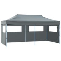 vidaXL Carpa plegable Pop-up con paredes laterales 3x6 m antracita