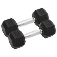 vidaXL Mancuernas 2 unidades hierro fundido 12 kg