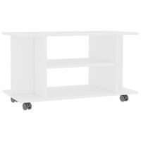 vidaXL Mueble de TV con ruedas madera de ingeniería blanco 80x40x45 cm