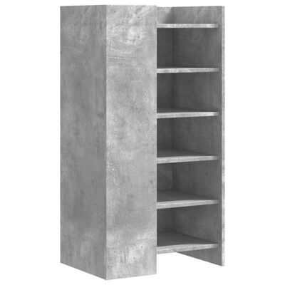 vidaXL Mueble zapatero madera ingeniería gris hormigón 52x37,5x100 cm