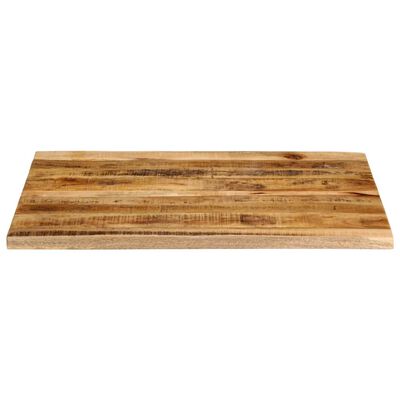 vidaXL Tablero de mesa borde natural madera maciza mango 110x80x3,8 cm