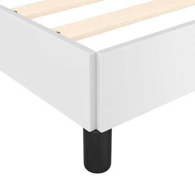 vidaXL Estructura de cama de cuero sintético blanco 200x200 cm