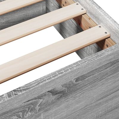 vidaXL Cama con cajones madera de ingeniería gris Sonoma 75x190 cm