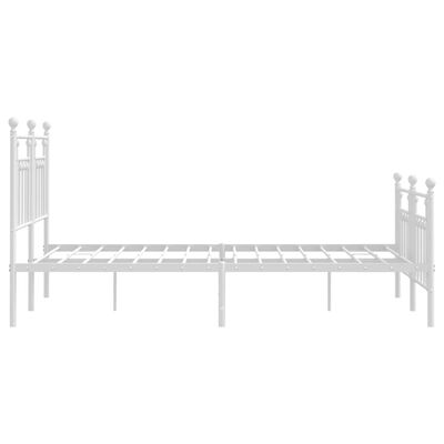 vidaXL Estructura cama sin colchón con estribo metal blanco 150x200 cm