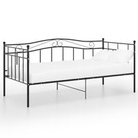 vidaXL Estructura de sofá cama sin colchón metal negro 90x200 cm