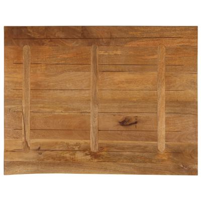 vidaXL Tablero de mesa borde natural madera maciza mango 110x80x3,8 cm