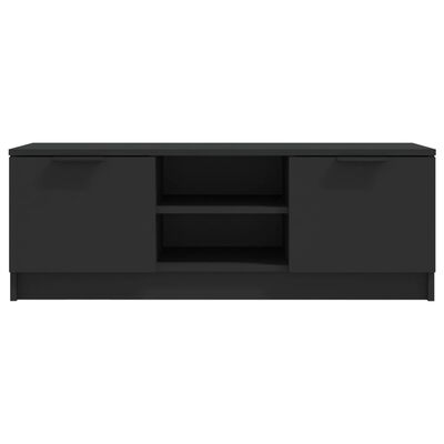 vidaXL Mueble de TV madera contrachapada negro 102x35x36,5 cm