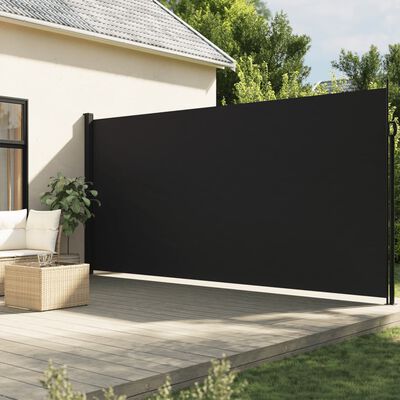 vidaXL Toldo lateral retráctil negro 200x500 cm