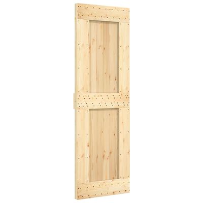 vidaXL Puerta corredera con herrajes madera maciza de pino 70x210 cm