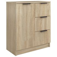 vidaXL Aparador de madera contrachapada color roble Sonoma 60x30x70 cm