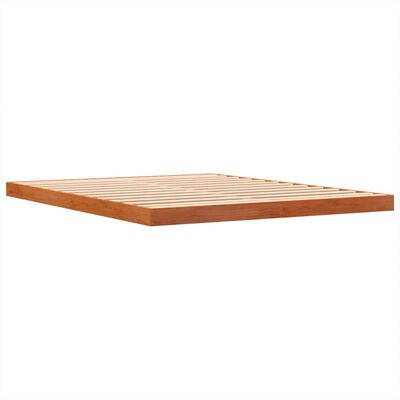 vidaXL Cama sin colchón madera maciza de pino marrón cera 160x200 cm