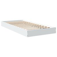 vidaXL Estructura de cama madera de ingeniería blanca 75x190 cm