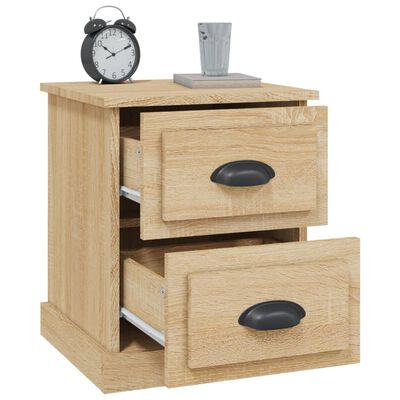 vidaXL Mesita de noche madera contrachapada roble Sonoma 39x39x47,5 cm