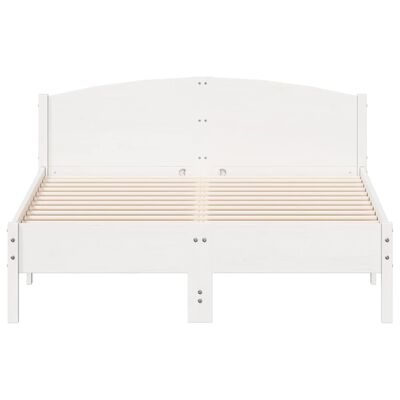 vidaXL Estructura de cama sin colchón madera de pino blanco 135x190 cm