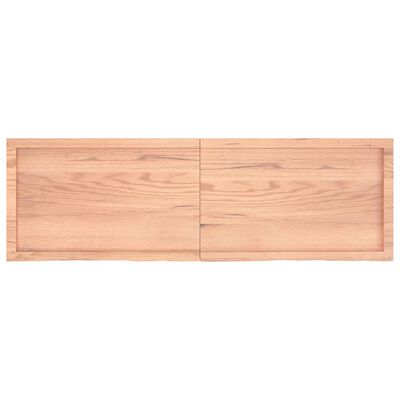 vidaXL Tablero mesa madera roble tratada marrón claro 160x50x(2-4) cm