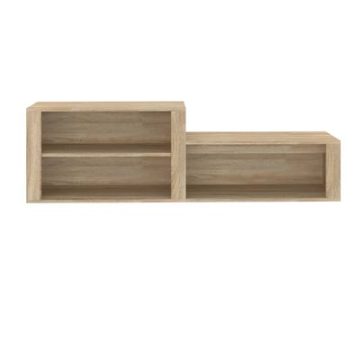 vidaXL Mueble zapatero madera contrachapada roble Sonoma 150x35x45 cm