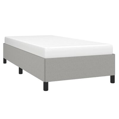 vidaXL Estructura de cama sin colchón tela gris claro 90x200 cm