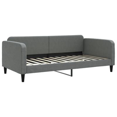 vidaXL Sofá cama con colchón tela gris oscuro 100x200 cm