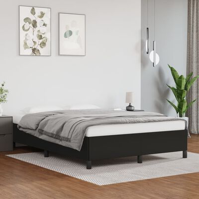 vidaXL Estructura de cama sin colchón cuero sintético negro 140x200 cm