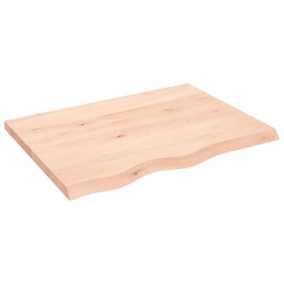 vidaXL Estante de pared madera maciza roble sin tratar 80x60x(2-4) cm