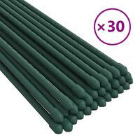 vidaXL Tutores para plantas de jardín 30 unidades acero verde 60 cm