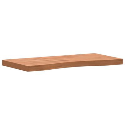 vidaXL Tablero de escritorio madera maciza de haya 80x(36-40)x4 cm