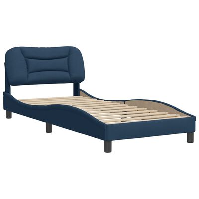 vidaXL Estructura de cama sin colchón tela azul 80x200 cm