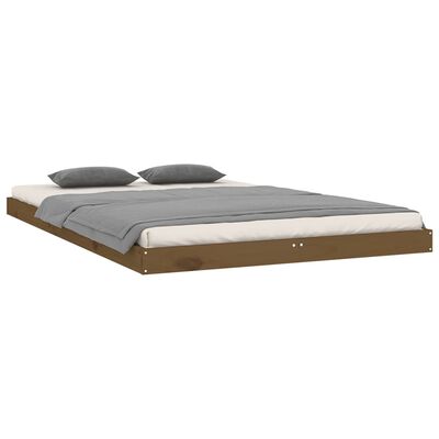 vidaXL Estructura cama sin colchón madera pino marrón miel 120x200 cm