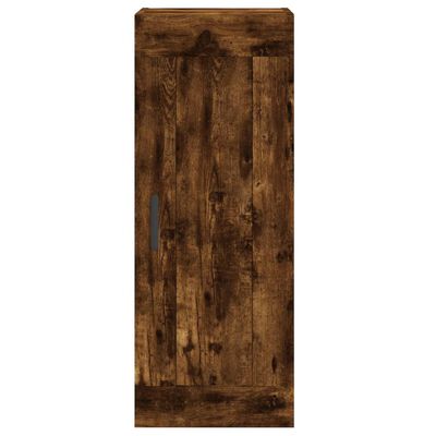 vidaXL Aparador de madera contrachapada roble ahumado 34,5x34x180 cm