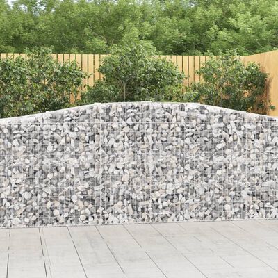 vidaXL Cestas de gaviones 2 uds forma de arco hierro 400x50x100/120 cm