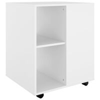 vidaXL Armario con ruedas madera contrachapada blanco 60x53x72 cm