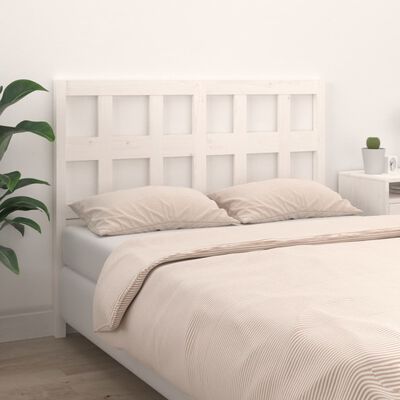 vidaXL Cabecero de cama madera maciza de pino blanco 125,5x4x100 cm