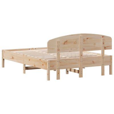 vidaXL Estructura de cama sin colchón madera maciza de pino 120x190 cm