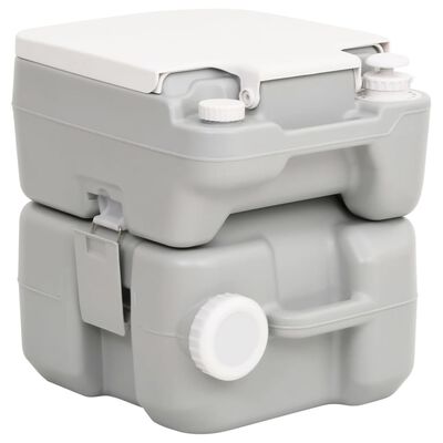 vidaXL Juego de inodoro con lavabo portátil para camping