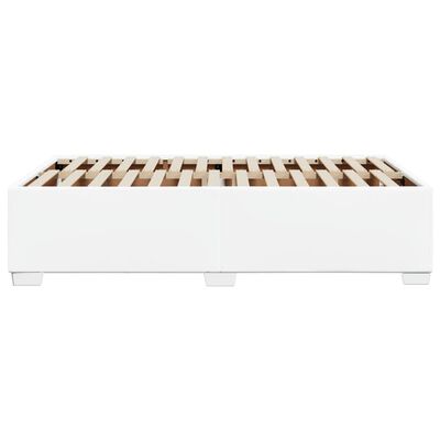 vidaXL Estructura de cama cuero sintético blanco 120x190 cm