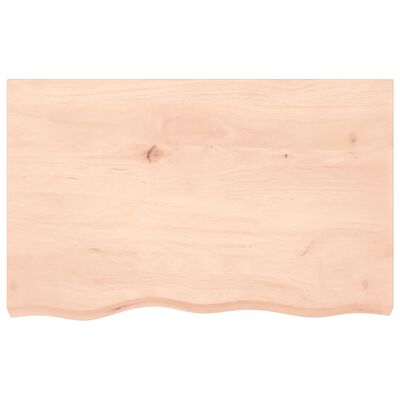 vidaXL Tablero de mesa madera maciza de roble sin tratar 80x50x2 cm