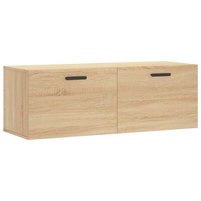 vidaXL Armario de pared madera ingeniería roble Sonoma 100x36,5x35 cm