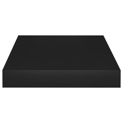 vidaXL Estante flotante pared 2 uds MDF negro 23x23,5x3,8 cm