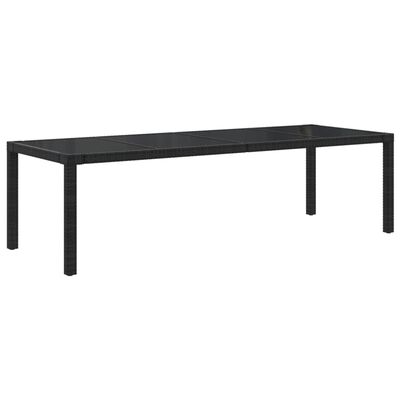 vidaXL Set comedor de jardín 9 piezas y cojines ratán sintético negro