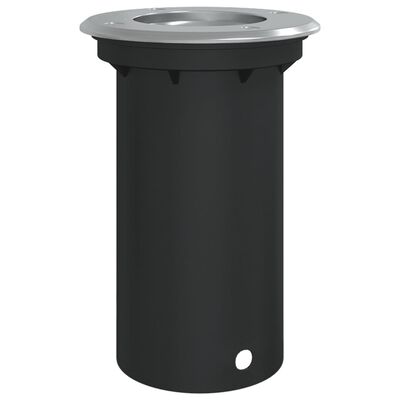 vidaXL Foco de suelo exterior redondo aluminio negro 10,5x10,5 cm