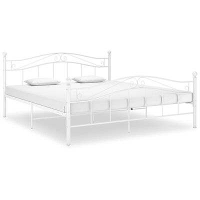 vidaXL Estructura de cama de metal blanca 160x200 cm