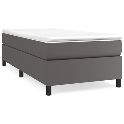 vidaXL Estructura de cama cuero sintético gris 80x200 cm