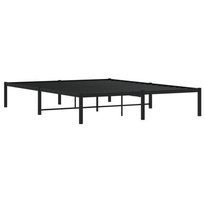 vidaXL Estructura de cama de metal negro 150x200 cm