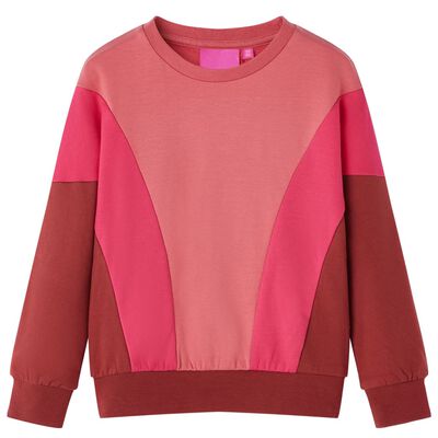 Sudadera infantil colores rosa y henna 140